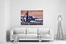 Lade das Bild in den Galerie-Viewer, Industrieanlage, in der Nähe der Rethebrücke | Hamburg Foto "Industrieanlage, in der Nähe der Rethebrücke" als Wandbild auf Leinwand kaufen