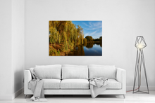 Lade das Bild in den Galerie-Viewer, Stadtparksee mit Weide | Hamburg Foto "Stadtparksee mit Weide" als Wandbild auf Leinwand kaufen