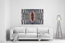 Lade das Bild in den Galerie-Viewer, feine Waben in Glaskonstruktion | Hamburg Foto "feine Waben in Glaskonstruktion" als Wandbild auf Leinwand kaufen